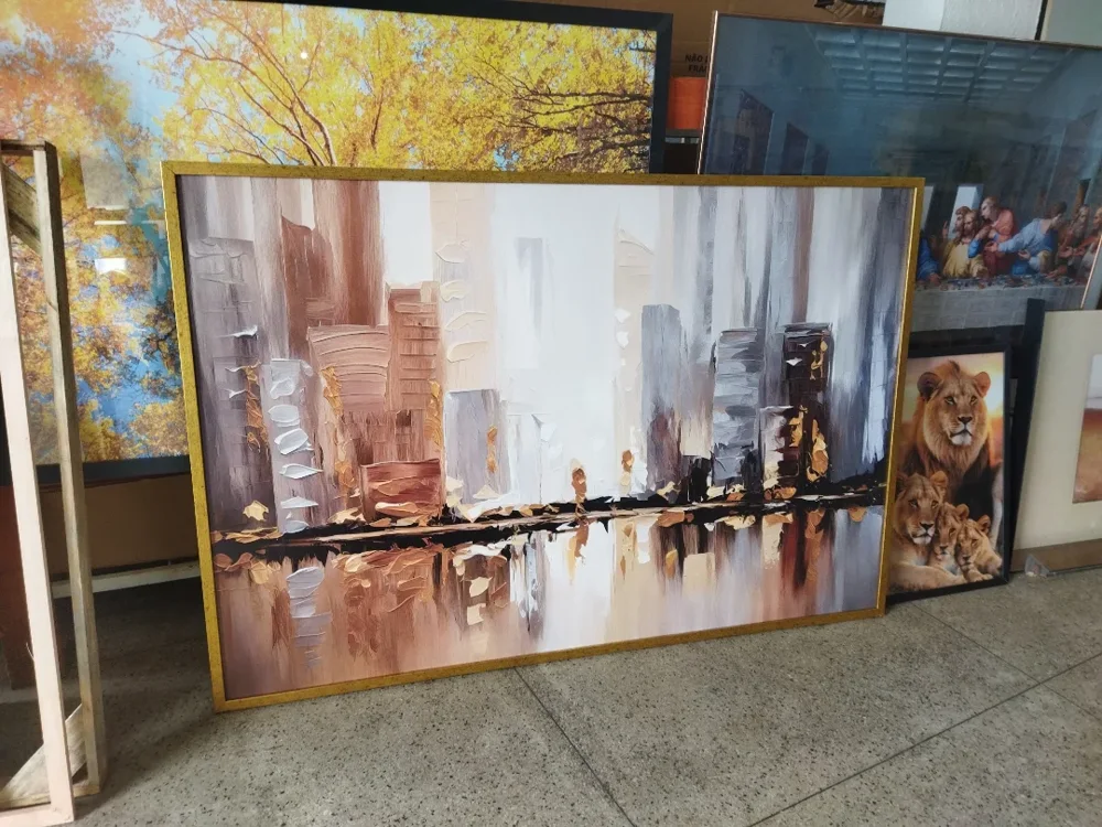 Cidade abstrata, quadro da Santa Cruz Quadros e Molduras
