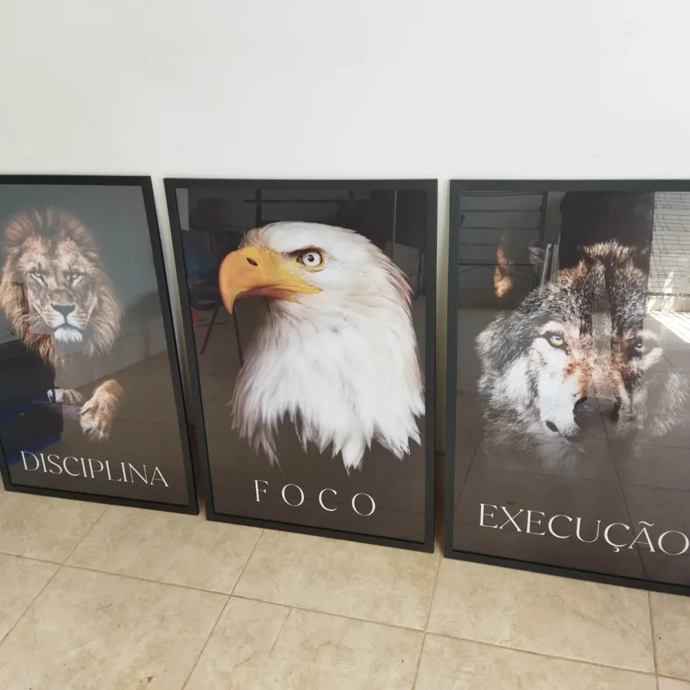 Disciplina, foco e execução, quadro da Santa Cruz Quadros e Molduras