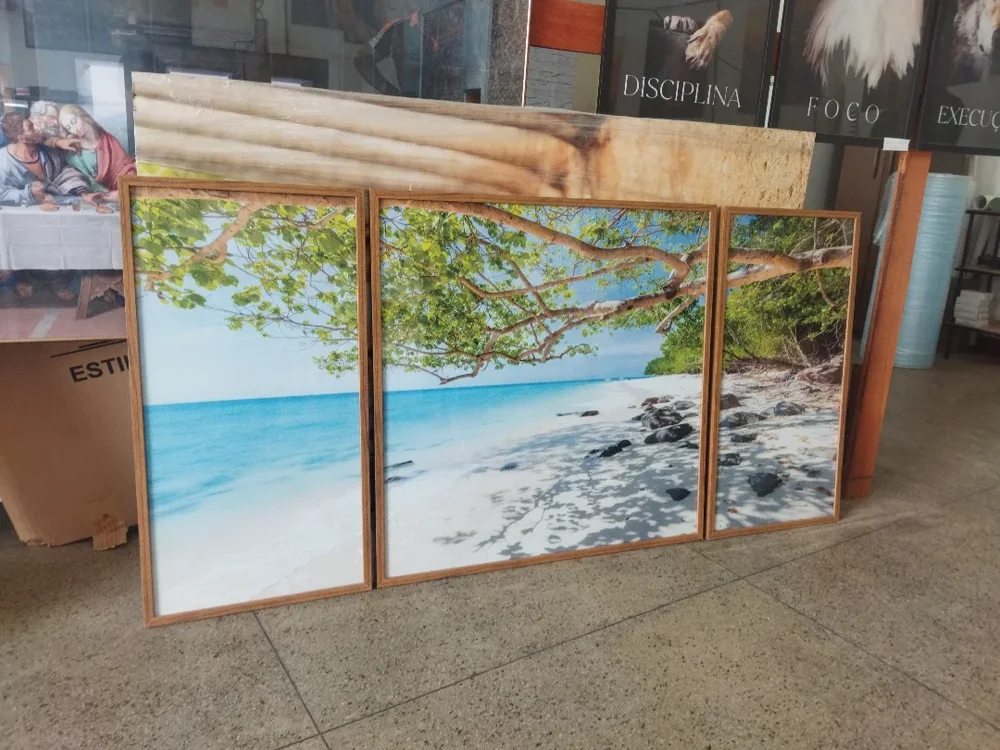 Praia e mar, quadro da Santa Cruz Quadros e Molduras